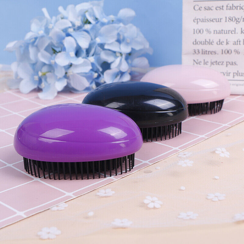 Egg Design Magic Hair Brush Round Portable Plastic Comb Scalp Massage CombSEAU
