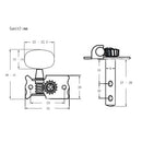Guitar Tuning Pegs 6Pcs 3L 3R Tuners Machine Heads Knobs for Acoustic or