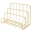 2X(Home Office Storage Letters Bookshelf Storage Bag Iron Frame Simple Gold