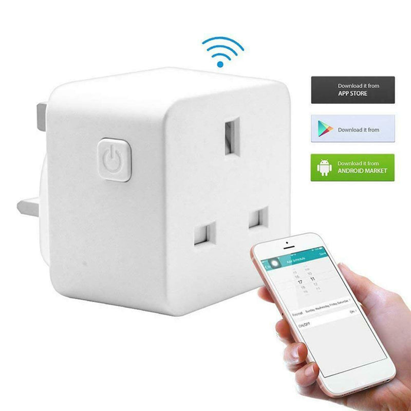 WiFi Smart Socket UK Plug Remote Timing Outlet Power Adapter APP Control