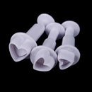 3pcs Love Heart Shape Cookie Plunger Cutter Fondant Gumpaste Cupcake Topper M â„–[