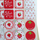 24 Pcs Strawberry Scrapbook Paper Stickers DIY Crafts Decoration 3c