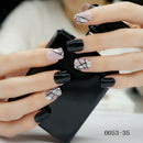 24x French False Nails Art Acrylic Full Cover Tips Manicure Gl%!