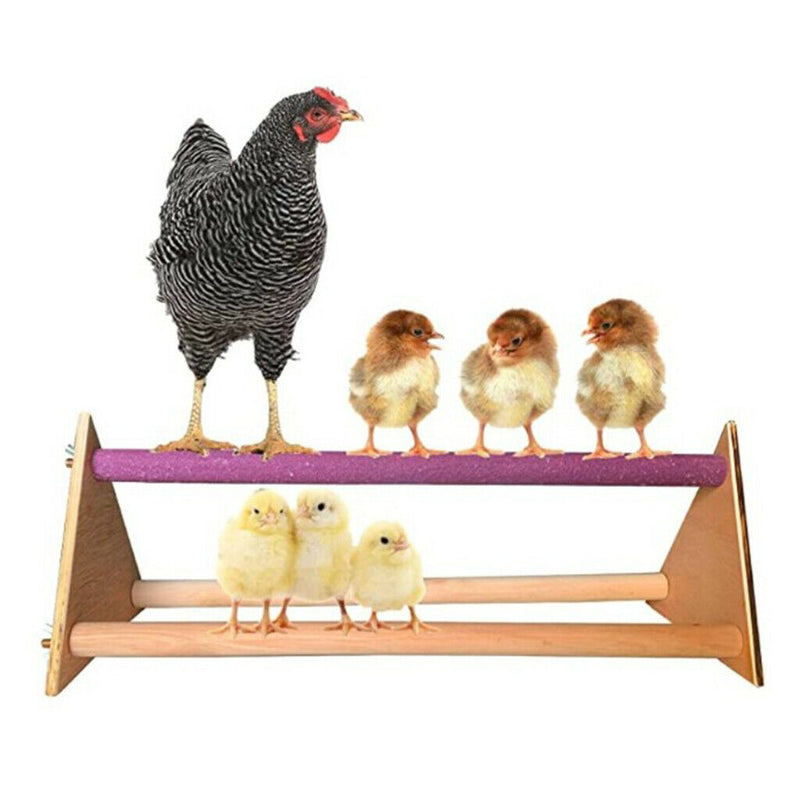 2pcs Wooden Birds Chicken Perch Chicken Rooster Large Birds Parakeet Conure