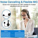 For PC Laptop Office Call Center USB Headset Conference Business With Microphone