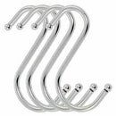 4 Pcs Scarf Apparel Punch Cup Bowl S Shaped Metal Hooks Hangers X8S5