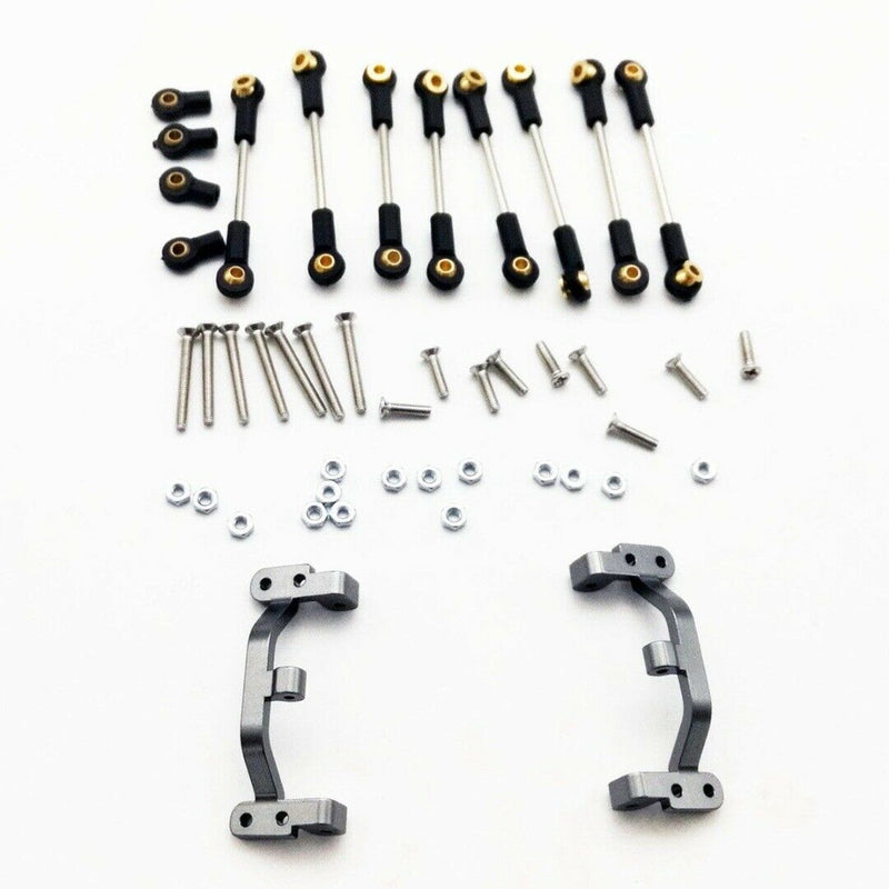 Metal Upgrade Pull Rod+Base Set For WPL B1 B24 B16 C14 C24 RC Truck Car DIY Kit