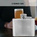 2oz Mini Flagon Outdoor Drinkware Portable Stainless Steel White Hip Flask