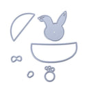Rabbit Car DIY Metal Stencil for Scrapbooking Embossing Craft Cutting Die