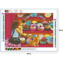 5D DIY Full Drill Diamond Painting Pretty Girl Home Cross Stitch (Girl02)