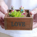 Rustic Natural Wooden Succulent Plant Flower Bed Pot Box  Garden Planter