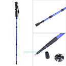 4-Section Adjustable Hiking Stick Anti-Shock Walking Trekking Trail Poles Canes