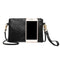 Alligator Pattern Wristlet Clutch Women Shoulder Messenger Handbags (Black)
