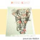 5D Diy Diamond Painting Elephant Diamond Picture Of Rhinestones Flower Diam