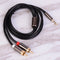 1m 3.5mm Male jack to 2 rca male aux stereo analog audio Y adapter cable cord 3C