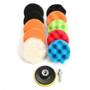 11pcs 3 Inch Buffing Sponge Polishing Pads Kit Set For Car Polisher Buffer