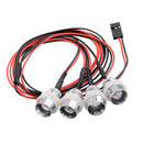 Universal 4 LED Headlight with Lampshade for 1/5 1/8 1/10 1/12 1/16 RC Models