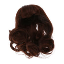 1:6 Lovely Curly Long Wig with Bang Coffee Hair for BJD Making & Repair