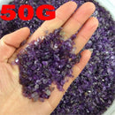 50g Natural Tiny Amethyst Point Quartz Crystal Stone Rock Chips Lucky Healing TR