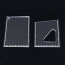 2pcs Leather Craft Acrylic Mini Card Holder Case Pattern Templates Stencils