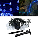 LED Solar Fairy Light Bulb String Outdoor Wedding  Blue 5m 20Bulbs