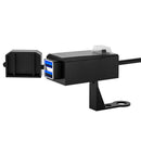CS-757A1 Motorcycle Handlebar Mirror QC3.0 Dual USB Charger with Switch