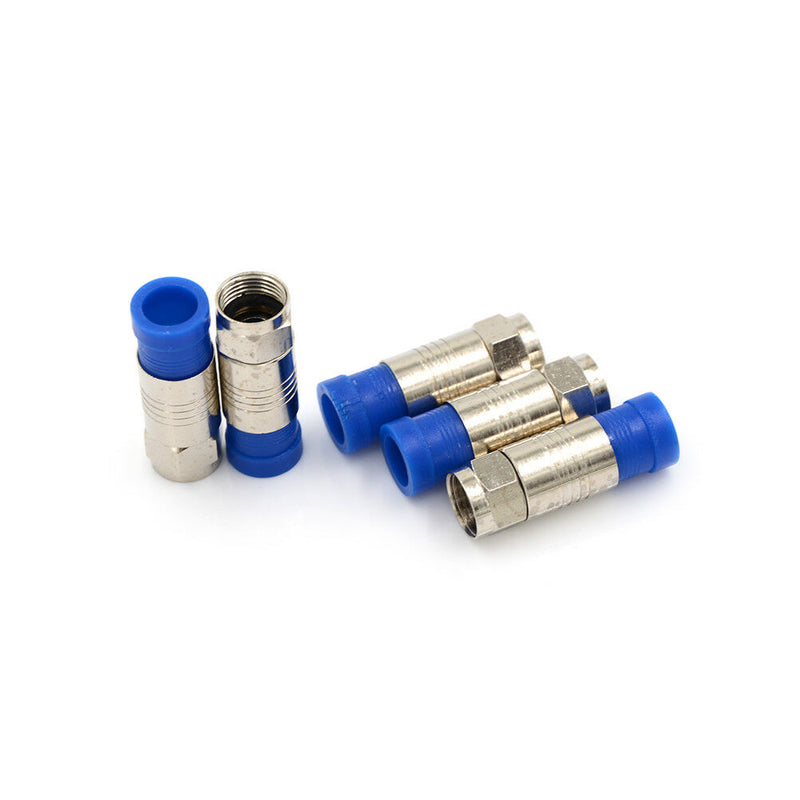5pcs F Connector RG6 Coax Compression Cable Connector JR