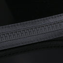 Men's Leather Belt Headless Double-sided Lychee strip Automatic Buckle WaistbJ3C
