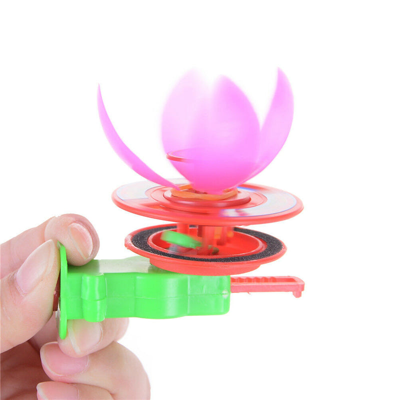 Outdoor Windmill Lotus Push Firestone Lotus Lamp Kids X-mas Gift Toys`3C