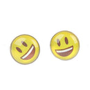 36 Pairs Cute Yellow Smiley Face Earrings Set Round Emoticons Emoji Ear Studs LJ