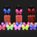 50pcs/set Butterfly Nail Polish Display False Nails Ring Tool (Transparent)