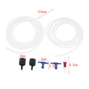 2x Aquarium Air Pump Accessory Kit (Airline, Sand Head,Regulator and Check Non