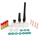 28Pcs/Set TIG Welding Torch Gas Lens 4 5 6 7 8 Pyrex Cup Kit for Tig WP-17/