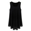 Summer New Tops Tees Shirts Women Small Vest Tank Dress Chiffon Blouse Slee