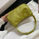 Nylon Casual Women Handbag Female Solid Underarm Shoulder Bag (Army Green)