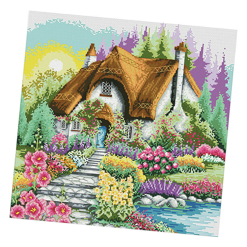 1 Set Cross Stitch Starter Kit, Full Range of Embroidery Starter Kit with House