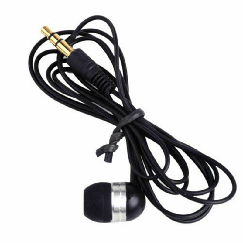 Earphone Universal 3.5mm Single Side Earphone Black Wire Headset For Smart Phone