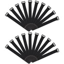 20pcs Fishing Rod Tie Holder Strap Suspenders Fastener Loop Belts (Black)