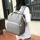 Baby Diaper Bag Backpack Foldable Travel Bassinet Portable Baby Sleep Bed Gray