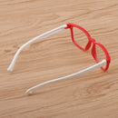 2PCS New Kid Stylish Eye Glasses Anti Eyestrain Soft Silicone Frame Glasses