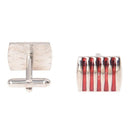 5-Strip Red Enamel Cufflinks G6G8