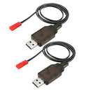 Sm-2P Positive Usb Charging Cable For Rc Car 4.8V 250Ma Ni-Mh Ni-Cd Battery