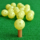 20pcs Hollow Plastic Practice Golf Balls Golf Wiffle Balls Air Flow Balls LJ