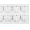 Diamond Heart Silicone Mold, 8 Cavities Non-stick Easy Release Heart Shaped Mold