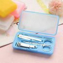 4Pcs/set Stainless Steel Nail Care Clipper Manicure Kit Tools Cleaning R8G8 Y6X8