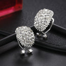 Crystal Rhinestone Ear Studs Earrings Ear Clip Elegant Wedding Jewelry Gift FT