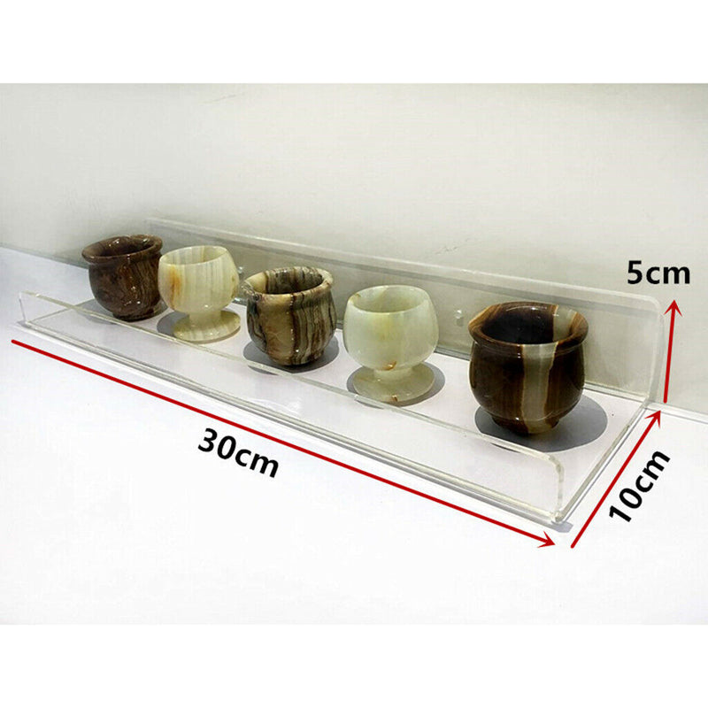 Clear Acrylic Floating Wall Ledge Shelf Rack Bathroom Display Spice Toys