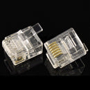 RJ12 Modular Plugs 6P6C for Solid 100 pcs Connectors CCC LJ
