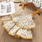 Cute Girls Clothing Sets Summer Clothes Fruit Pattern Sling Tunic Skirt Sho O9J2