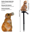 Solar Garden Cute Rabbit Shape Lawn Lamp Outdoor LED Decor Sculpture Light S1V9